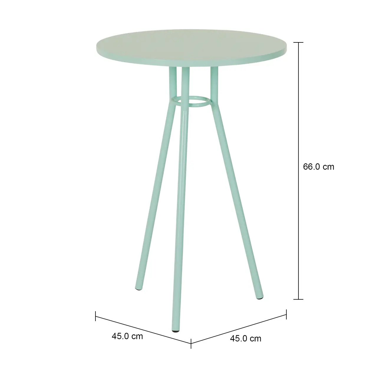 MESA LATERAL ALTA REDONDA 45 CM LEGS - SORBET MENTA/SORBET MENTA - Foto 6
