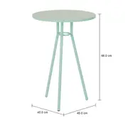 MESA LATERAL ALTA REDONDA 45 CM LEGS - SORBET MENTA/SORBET MENTA - Foto 6