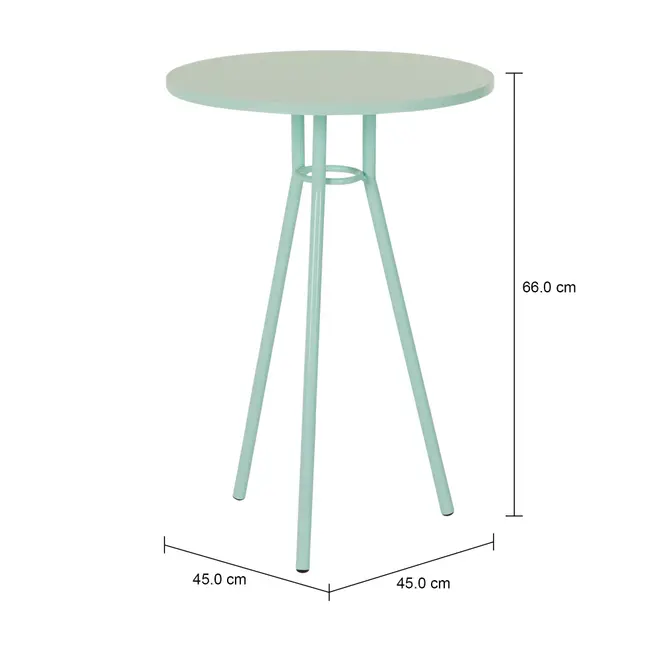MESA LATERAL ALTA REDONDA 45 CM LEGS - SORBET MENTA/SORBET MENTA - Foto 6