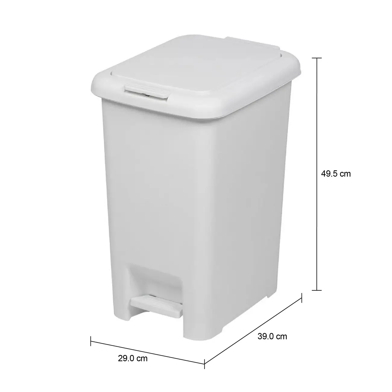 LIXEIRA COM PEDAL 30 L CLICK K - BRANCO - Foto 9