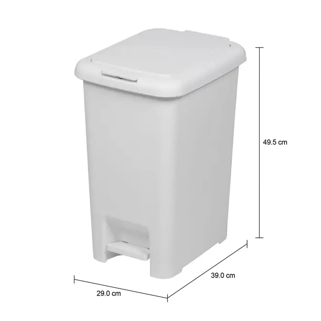 LIXEIRA COM PEDAL 30 L CLICK K - BRANCO - Foto 9