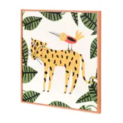 QUADRO BICHARADA FELINO 30 CM X 30 CM - PINUS NATURAL/MULTICOR - Foto 2