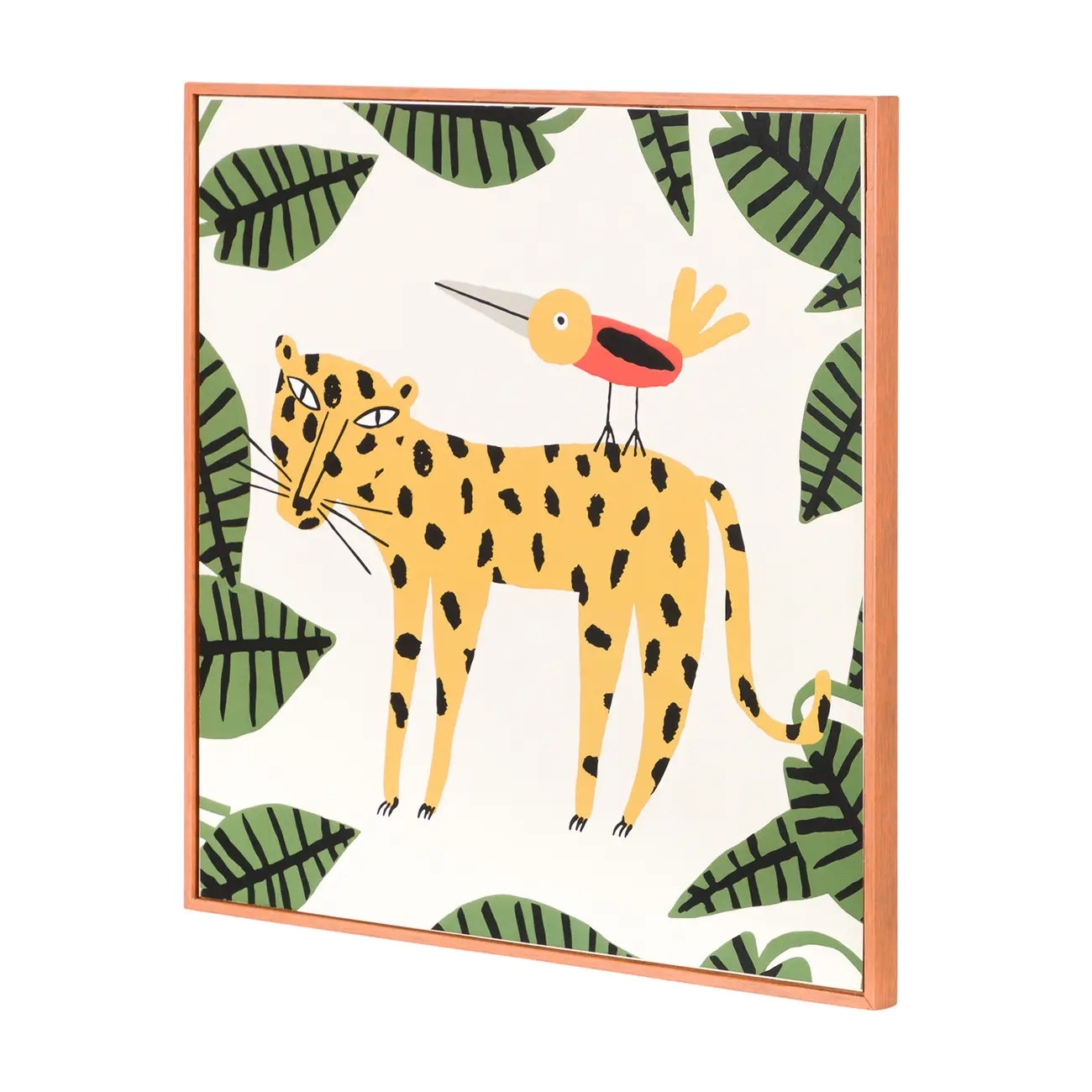QUADRO BICHARADA FELINO 30 CM X 30 CM - PINUS NATURAL/MULTICOR - Foto 2