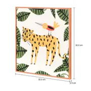 QUADRO BICHARADA FELINO 30 CM X 30 CM - PINUS NATURAL/MULTICOR - Foto 4