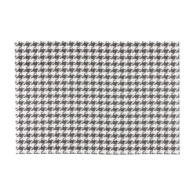 LUGAR AMERICANO 45 CM X 30 CM PIED DE POULE I - PRETO/BRANCO - Foto 1