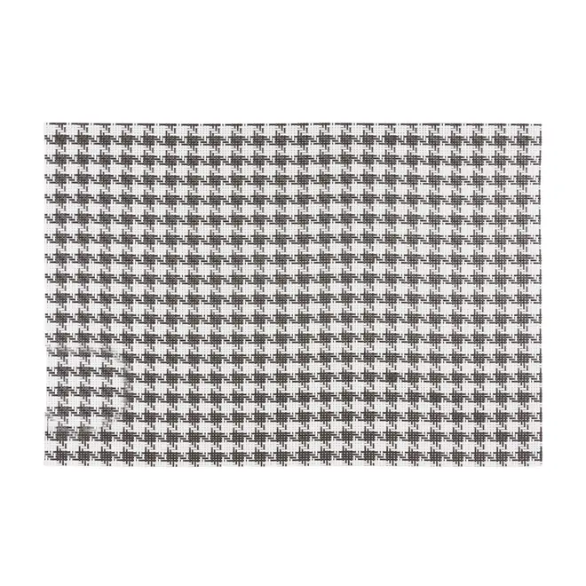 LUGAR AMERICANO 45 CM X 30 CM PIED DE POULE I - PRETO/BRANCO - Foto 3