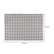 LUGAR AMERICANO 45 CM X 30 CM PIED DE POULE I - PRETO/BRANCO - Foto 5