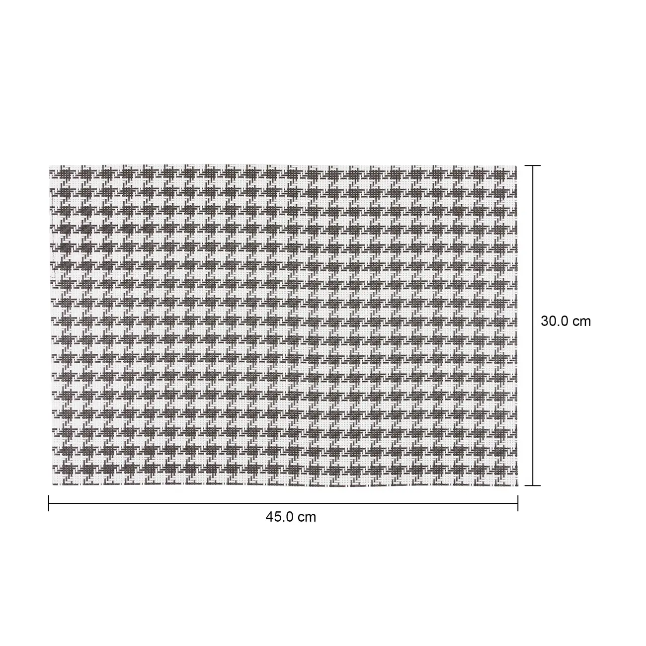 LUGAR AMERICANO 45 CM X 30 CM PIED DE POULE I - PRETO/BRANCO - Foto 5