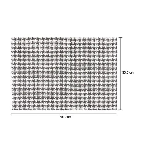 Imagem com medidas do produto LUGAR AMERICANO 45 CM X 30 CM PIED DE POULE I