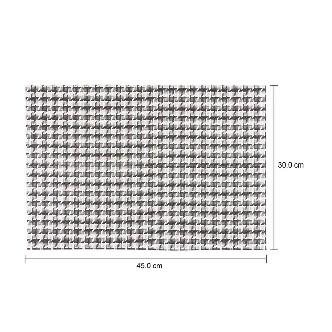 LUGAR AMERICANO 45 CM X 30 CM PIED DE POULE I - PRETO/BRANCO - Foto 5
