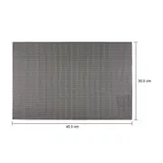 LUGAR AMERICANO 45 CM X 30 CM ESPINHA DE PEIXE - PRETO - Foto 5
