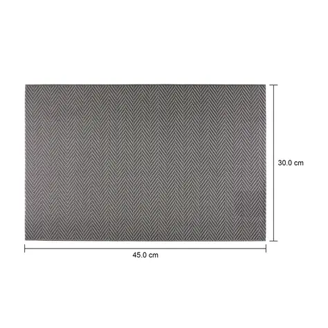 Imagem com medidas do produto LUGAR AMERICANO 45 CM X 30 CM ESPINHA DE PEIXE