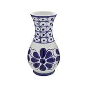 VASO 23 CM MONTE SIÃO - BRANCO/AZUL - Foto 1