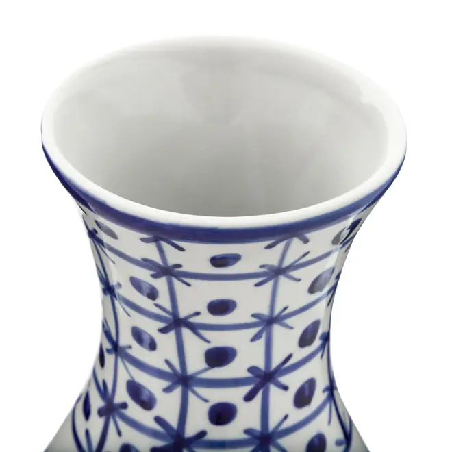 VASO 23 CM MONTE SIÃO - BRANCO/AZUL - Foto 3