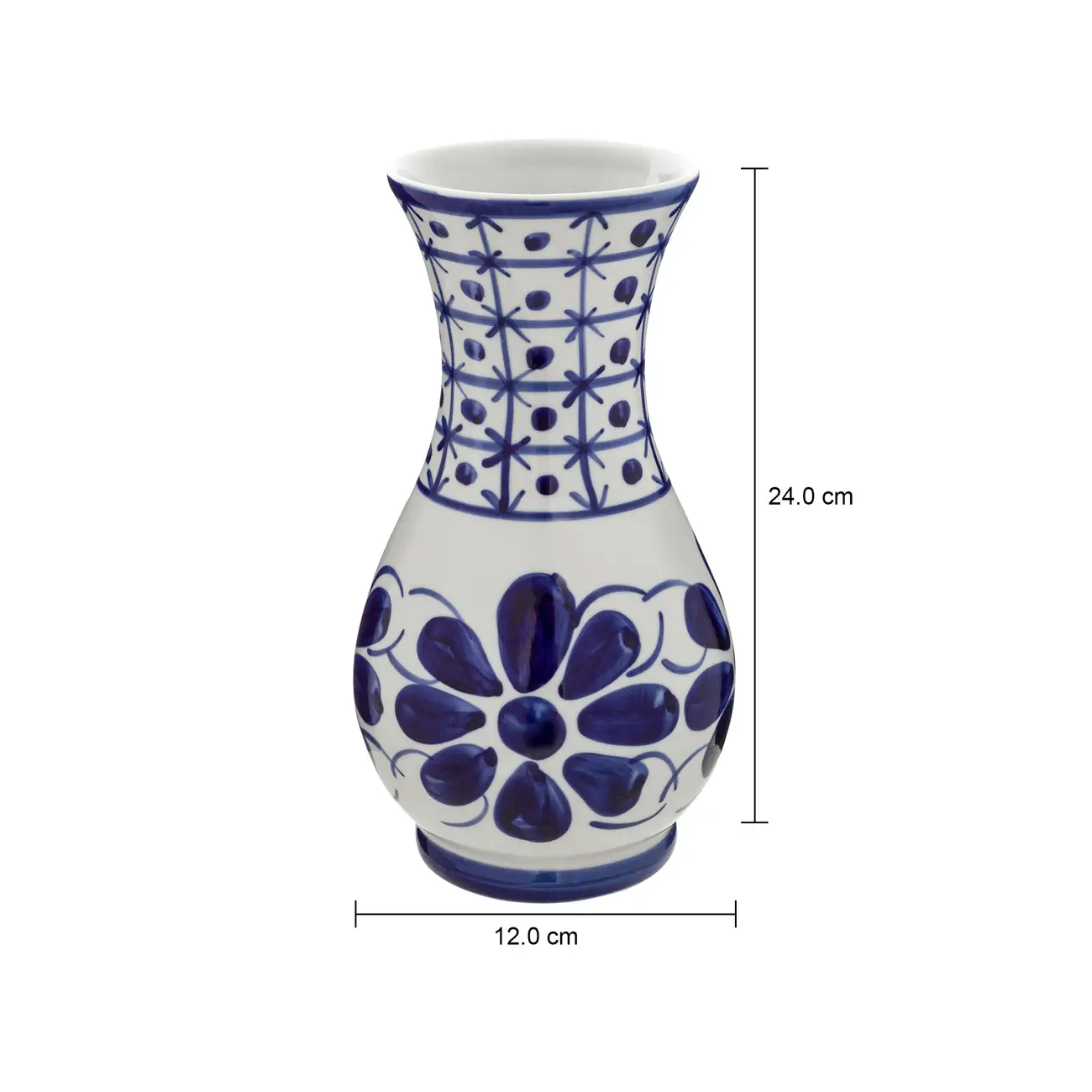 VASO 23 CM MONTE SIÃO - BRANCO/AZUL - Foto 6