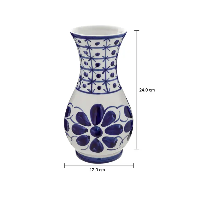 VASO 23 CM MONTE SIÃO - BRANCO/AZUL - Foto 6