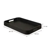 BANDEJA 46 CM X 30 CM JABULILE ÈBONY - PRETO/EBANIZADO - Foto 5