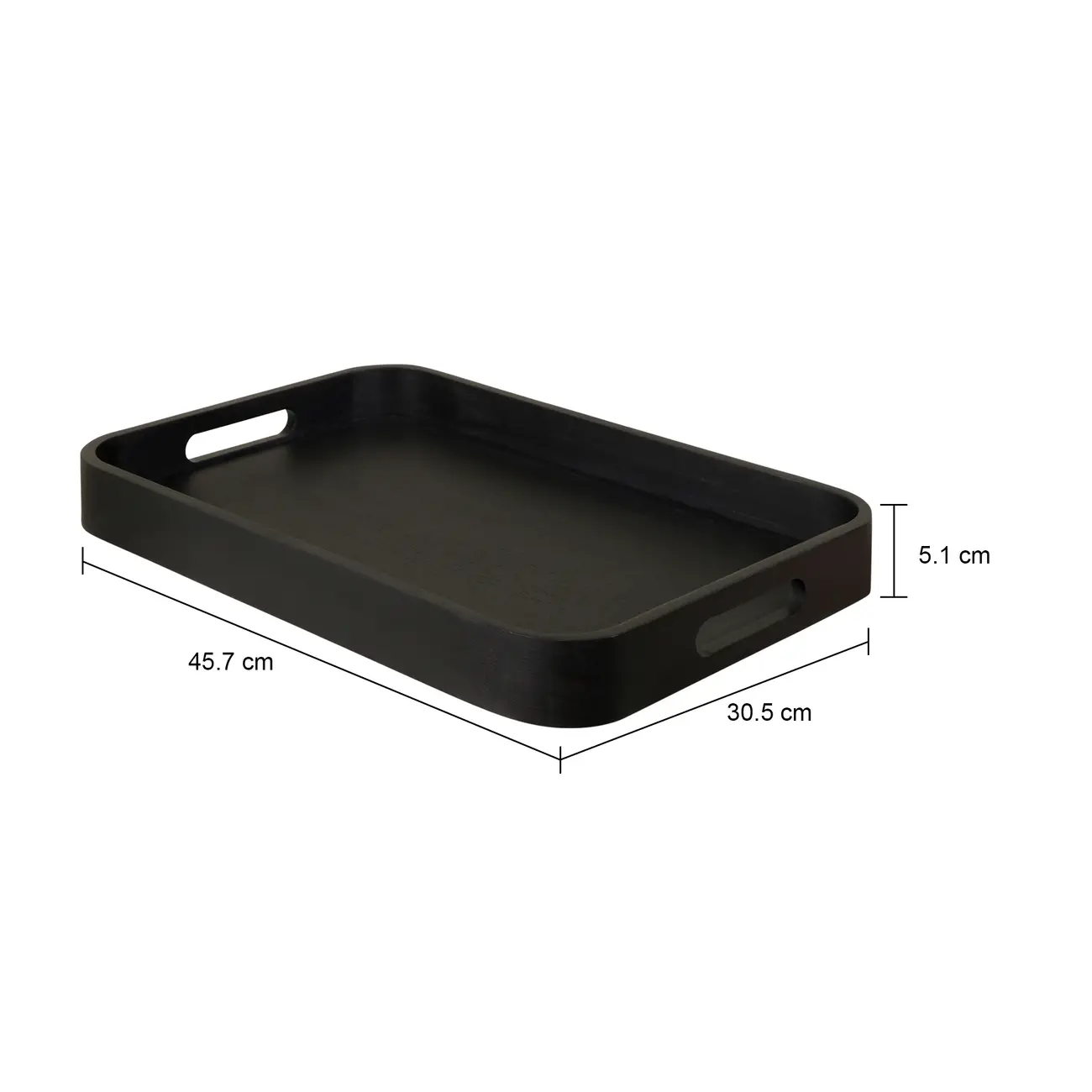BANDEJA 46 CM X 30 CM JABULILE ÈBONY - PRETO/EBANIZADO - Foto 5