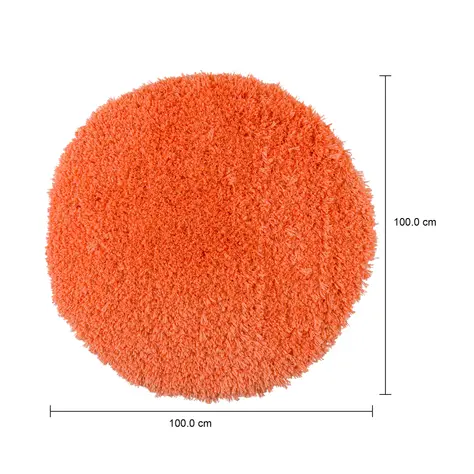 Imagem com medidas do produto TAPETE REDONDO 1 M FLUFFY