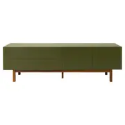 RACK 2 PORTAS/2 GAVETAS 1,90 M X 40 CM POINT - MUSGO/NOZES - Foto 1