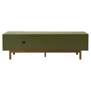 RACK 2 PORTAS/2 GAVETAS 1,90 M X 40 CM POINT - MUSGO/NOZES - Foto 6