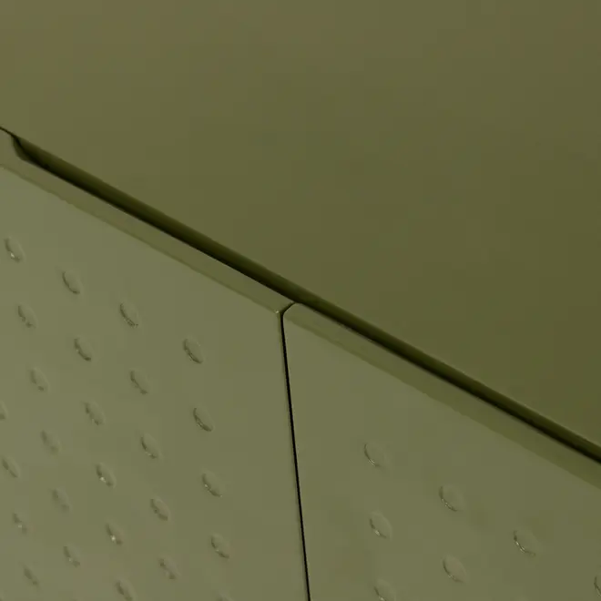 RACK 2 PORTAS/2 GAVETAS 1,90 M X 40 CM POINT - MUSGO/NOZES - Foto 9