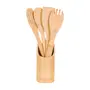 KIT UTENSÍLIOS 4 PEÇAS COM SUPORTE BAMBUS I - NATURAL - Foto 1