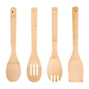 KIT UTENSÍLIOS 4 PEÇAS COM SUPORTE BAMBUS I - NATURAL - Foto 2
