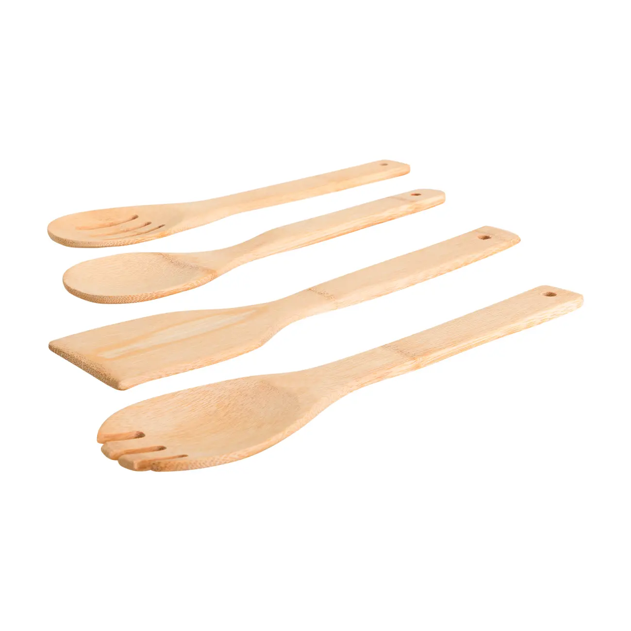 KIT UTENSÍLIOS 4 PEÇAS COM SUPORTE BAMBUS I - NATURAL - Foto 4