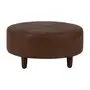 COURO CAFÉ - PUFF REDONDO 72 CM WESTERN