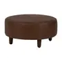 PUFF REDONDO 72 CM WESTERN - COURO CAFÉ - Foto 2