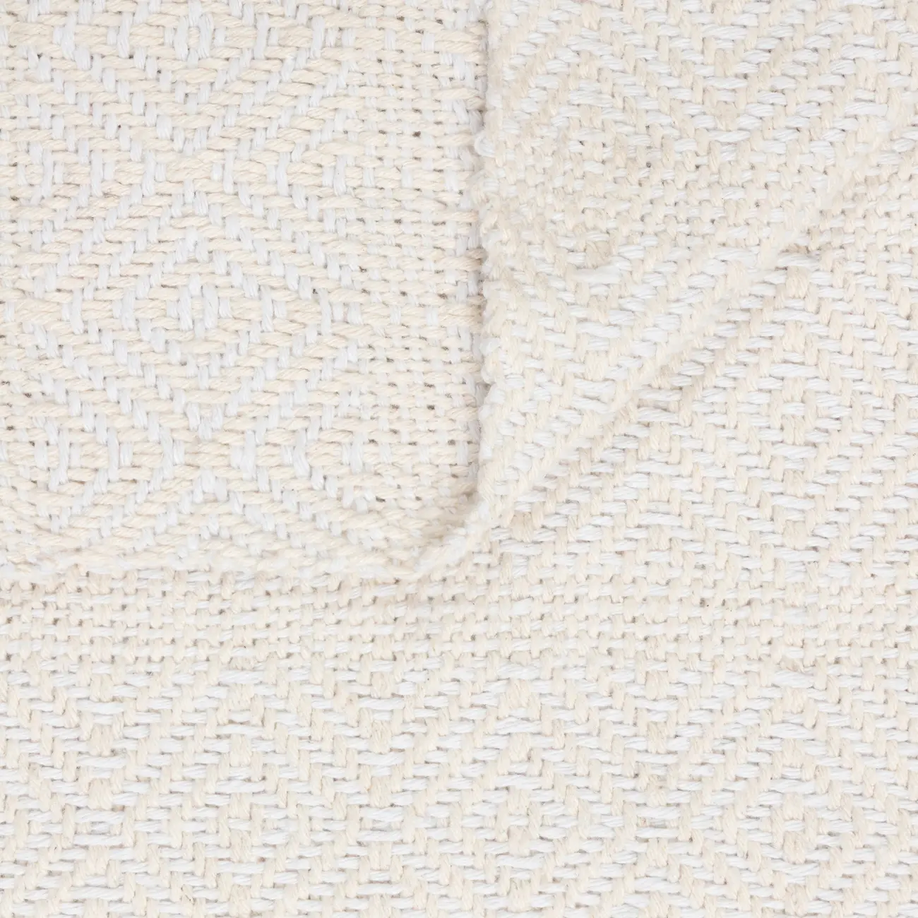 TAPETE 80 CM X 50 CM ALGODOEIRO - NATURAL/BRANCO - Foto 4