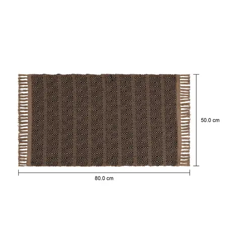 Imagem com medidas do produto TAPETE 80 CM X 50 CM ALGODOEIRO