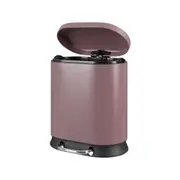 LIXEIRA COM PEDAL 5 L DISCART - RUBI MOCHA/PRETO - Foto 2