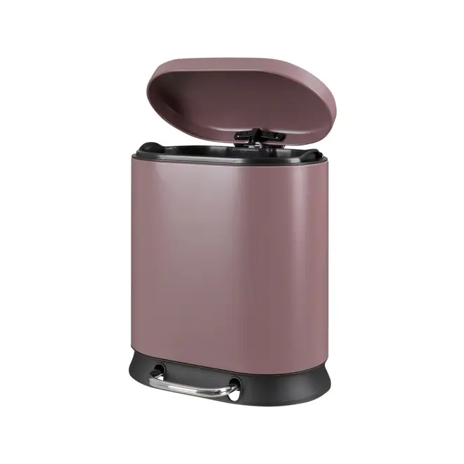 LIXEIRA COM PEDAL 5 L DISCART - RUBI MOCHA/PRETO - Foto 2