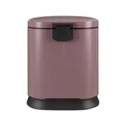 LIXEIRA COM PEDAL 5 L DISCART - RUBI MOCHA/PRETO - Foto 5