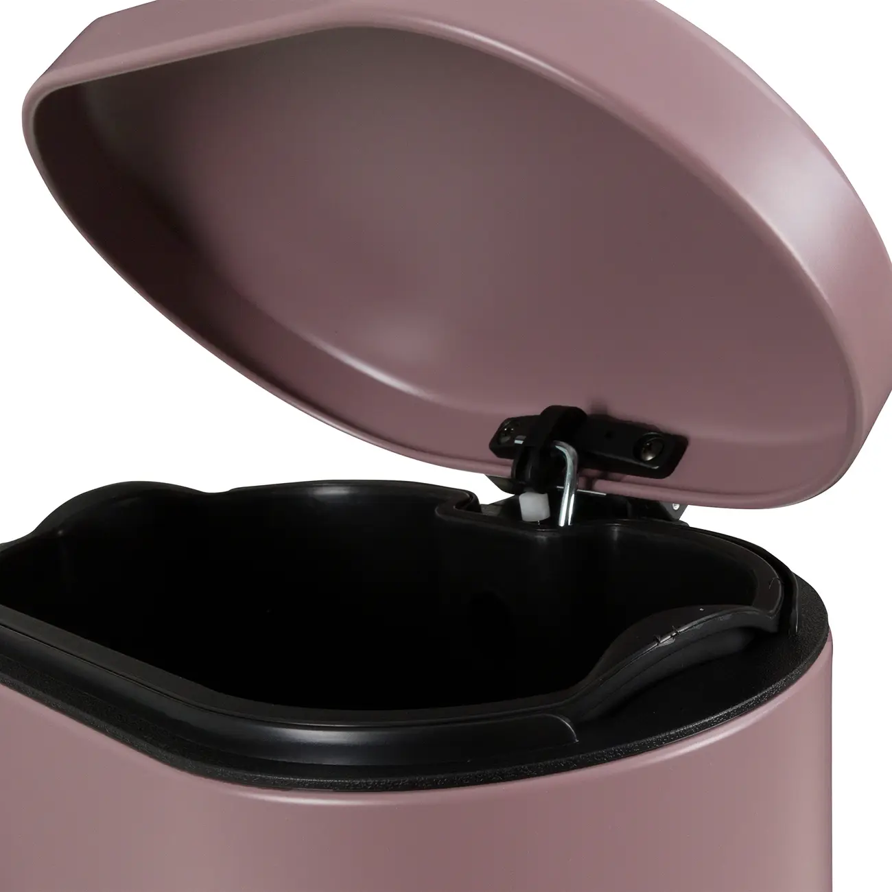 LIXEIRA COM PEDAL 5 L DISCART - RUBI MOCHA/PRETO - Foto 9