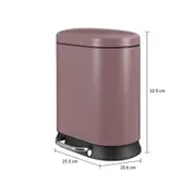 LIXEIRA COM PEDAL 5 L DISCART - RUBI MOCHA/PRETO - Foto 12