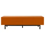 RACK 2 PORTAS/2 GAVETAS 1,90 M X 40 CM POINT - TERRACOTA/PRETO - Foto 1
