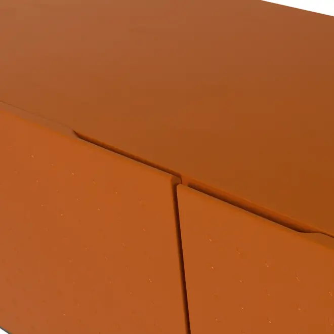 RACK 2 PORTAS/2 GAVETAS 1,90 M X 40 CM POINT - TERRACOTA/PRETO - Foto 2