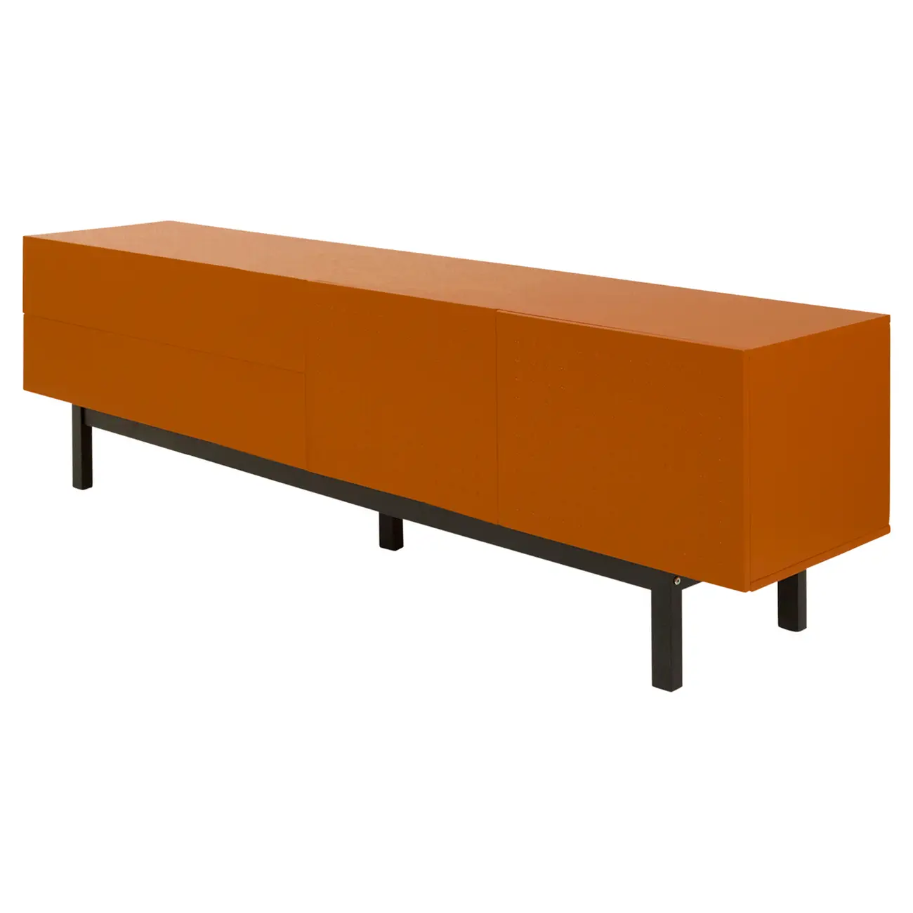 RACK 2 PORTAS/2 GAVETAS 1,90 M X 40 CM POINT - TERRACOTA/PRETO - Foto 4