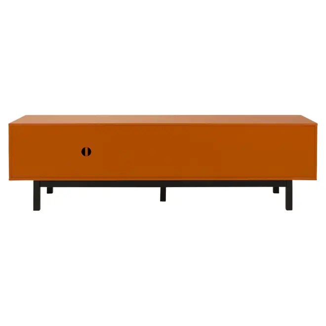 RACK 2 PORTAS/2 GAVETAS 1,90 M X 40 CM POINT - TERRACOTA/PRETO - Foto 8