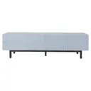 AZUL CLARO/PRETO - RACK 2 PORTAS/2 GAVETAS 1,90 M X 40 CM POINT