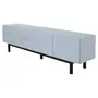 RACK 2 PORTAS/2 GAVETAS 1,90 M X 40 CM POINT - AZUL CLARO/PRETO - Foto 4