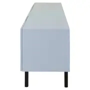 RACK 2 PORTAS/2 GAVETAS 1,90 M X 40 CM POINT - AZUL CLARO/PRETO - Foto 7
