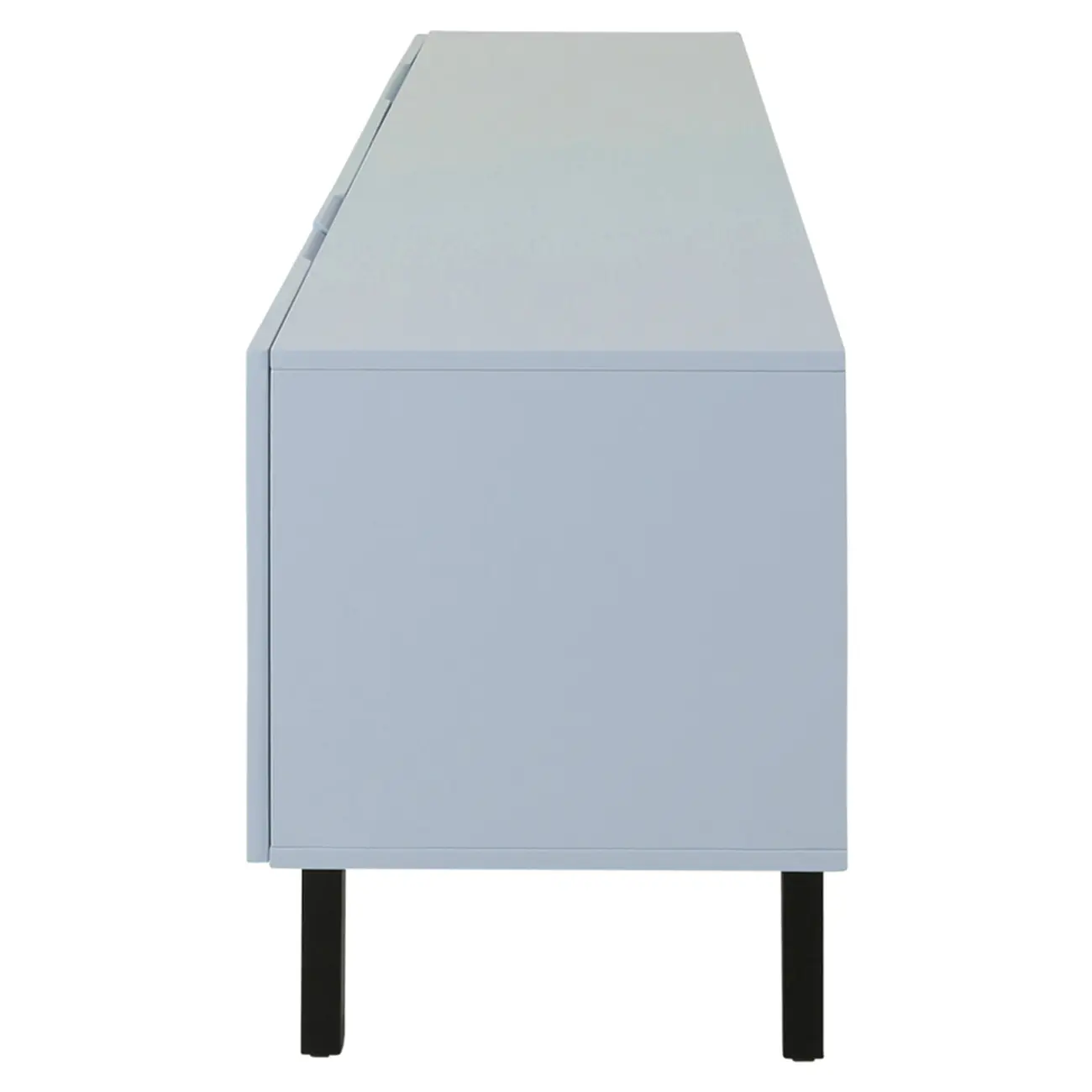 RACK 2 PORTAS/2 GAVETAS 1,90 M X 40 CM POINT - AZUL CLARO/PRETO - Foto 7