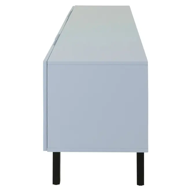 RACK 2 PORTAS/2 GAVETAS 1,90 M X 40 CM POINT - AZUL CLARO/PRETO - Foto 7