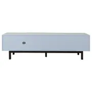 RACK 2 PORTAS/2 GAVETAS 1,90 M X 40 CM POINT - AZUL CLARO/PRETO - Foto 8
