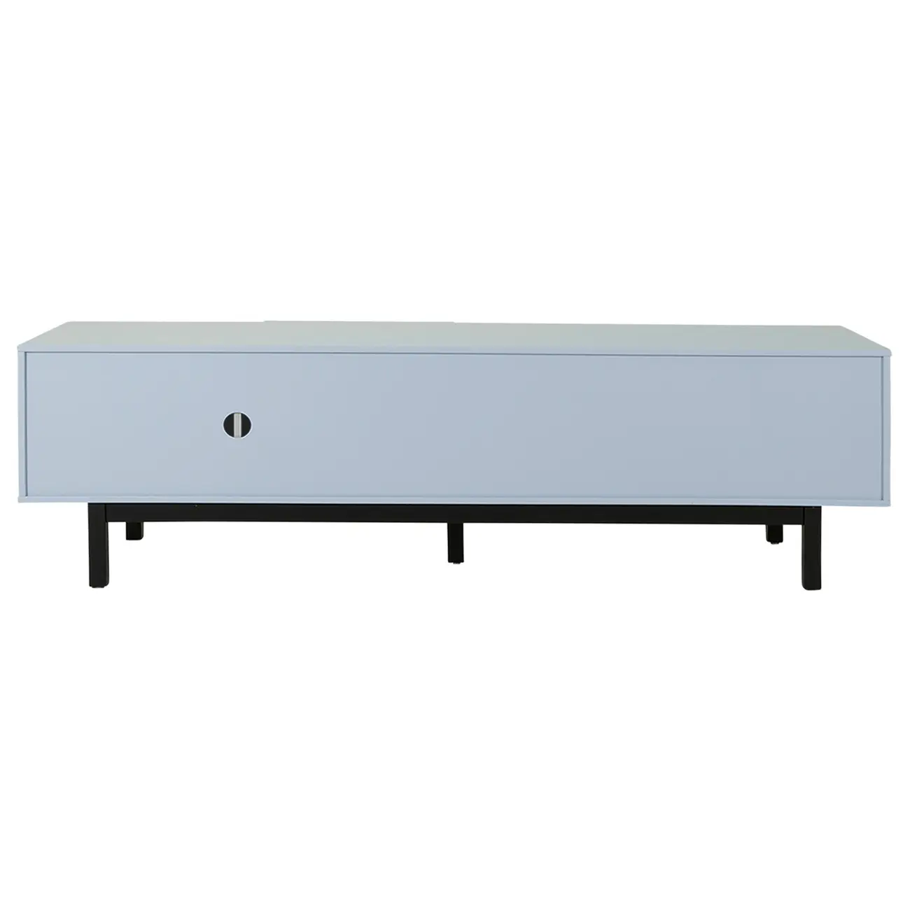 RACK 2 PORTAS/2 GAVETAS 1,90 M X 40 CM POINT - AZUL CLARO/PRETO - Foto 8