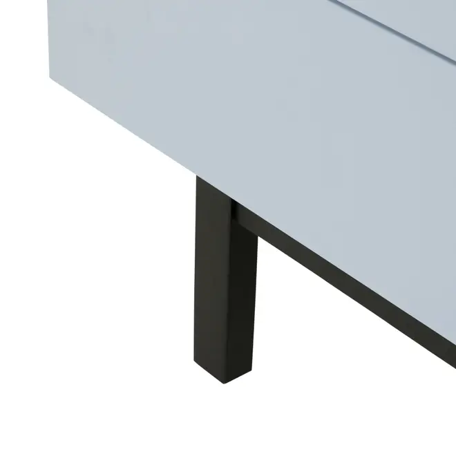 RACK 2 PORTAS/2 GAVETAS 1,90 M X 40 CM POINT - AZUL CLARO/PRETO - Foto 10